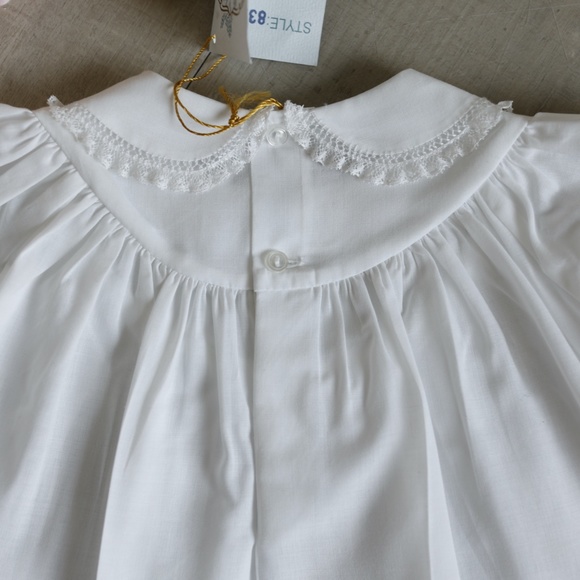 Newborn White Embroidered Heirloom Dress Feltman Brothers Lace Pin Tucks NWT - Picture 5 of 6